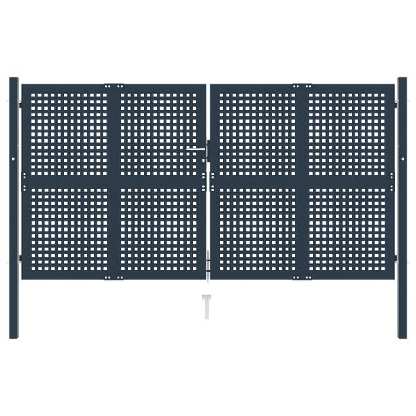 vidaXL Fence Gate Anthracite 306x250 cm Steel