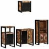 vidaXL Bathroom Furniture Set 4 pcs Multicolour and Black
