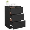 vidaXL Bedside Cabinet Black 40x36x65 cm