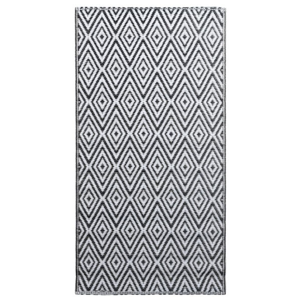 vidaXL Outdoor Carpet ARAKIL White and Black 80x150 cm PP