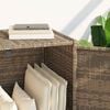 vidaXL Garden Storage Cabinet Beige 83x45x76 cm Poly Rattan