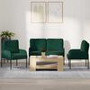 vidaXL Sofa Sets 3 pcs Dark Green 115 x 56 x 80 cm Plywood