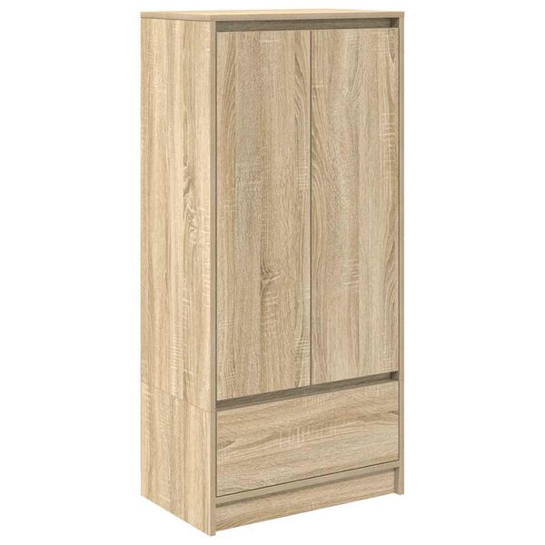 vidaXL Cabinet with Drawer Sonoma Oak 55.5x34x119.5 cm Engineered Wood