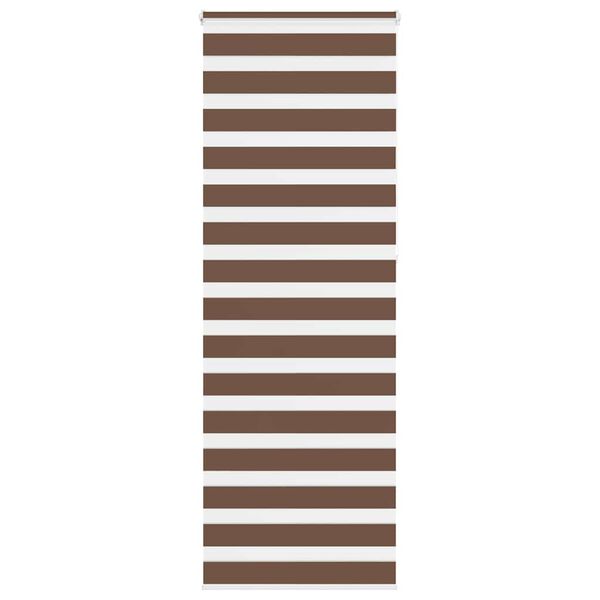 vidaXL Zebra Blind Brown 80x230 cm Fabric Width 75.9 cm Polyester