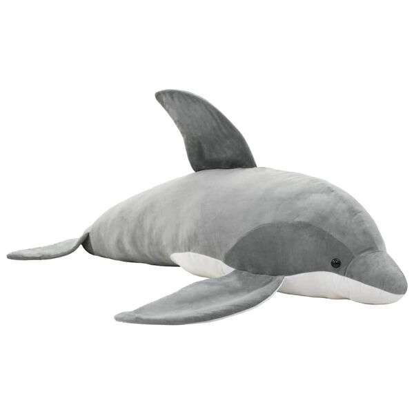 vidaXL Dolphin Cuddly Toy Plush Grey