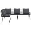 vidaXL Sofa with Cushion Grey x x Metal