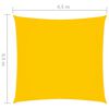 vidaXL Sunshade Sail Oxford Fabric Square 4.5x4.5 m Yellow