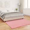 vidaXL Faux Rabbit Fur Rug Olite Pink 160 x 160 cm Polyester