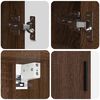 vidaXL Bathroom Furniture Set 5 pcs Brown Oak Engineered wood & Metal