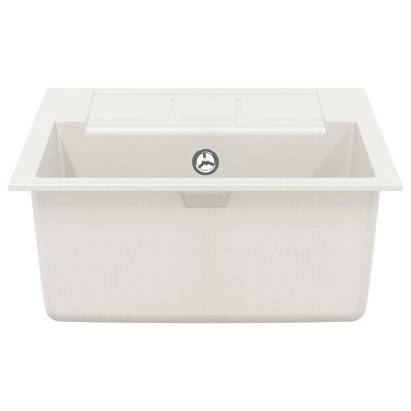 vidaXL Sink White 620 x 500 mm 80% Quartz and 20% Resin