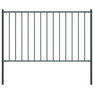 vidaXL Fence Panel Woerden with Posts Steel 1.7x1 m Anthracite