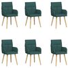 vidaXL Dining Chairs 6 pcs Fabric Dark Green 60 x 56 x 85 cm