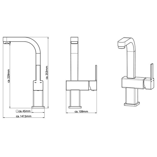 SCH&Uuml;TTE Basin Mixer SIGNO Chrome
