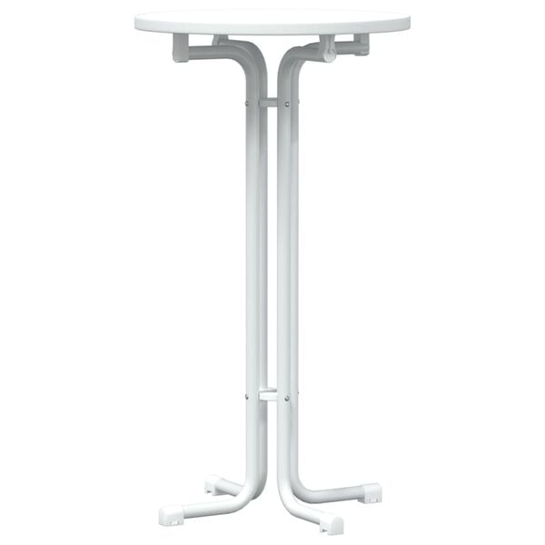 vidaXL Bar Table White &Oslash;60x110 cm Engineered Wood and Steel