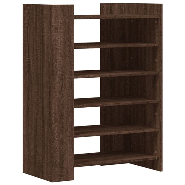 vidaXL Shoe Cabinet Brown Oak 74.5x37.5x100 cm Engineered Wood
