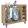 vidaXL Golf Cabinet with Wheel Plain Artisan Oak 120 x 45 x 98 cm