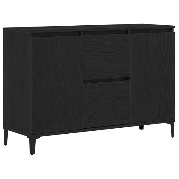 vidaXL Sideboard Black Oak 104 x 35 x 70 cm Engineered Wood