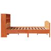 vidaXL Bookcase Bed without Mattress Wax Brown 160x200cm Solid Wood Pine