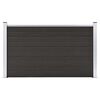 vidaXL Fence Panel WPC 180x105 cm Black