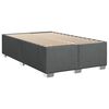 vidaXL Box Spring Bed with Mattress Dark Grey 120x200 cm Fabric