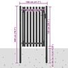 vidaXL Garden Fence Gate Steel 100x150 cm Anthracite