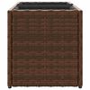 vidaXL Garden Planter with 2 Pots Brown 72x30x32 cm Poly Rattan