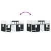 vidaXL Kids'Loft Bed Frame with Curtains White and Black