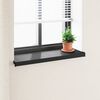 vidaXL Window Sill Black with Wood Grain 80 x 35 x 4.5 cm PVC