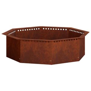 vidaXL Fire Pit Ring Rusty 80 x 80 x 25 cm Weathering Steel