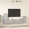 vidaXL 4 Piece TV Cabinet Set Concrete Grey Engineered Wood