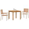 vidaXL Garden Dining Set 3 pcs Beige Poly rattan