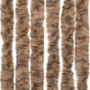 vidaXL Fly Curtain Beige and Dark Brown 100x220 cm Chenille