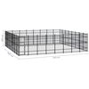 vidaXL Outdoor Dog Kennel Steel 58.98 m&sup2;