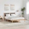 vidaXL Bed Frame with Headboard Taupe 140 x 190 cm Solid Pine Wood
