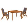 vidaXL Garden Dining Set Natural Solid Acacia Wood