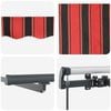 vidaXL Retractable Awning Manual Orange and brown 300 x 250 cm Fabric