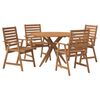 vidaXL 5 Piece Garden Dining Set Solid Wood Acacia