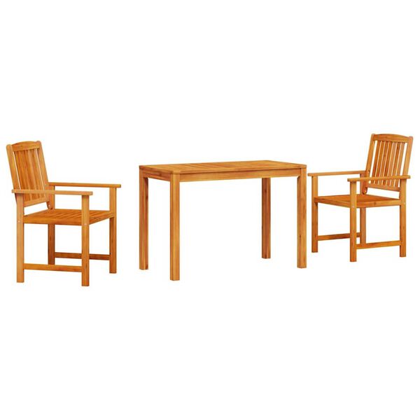vidaXL Garden Dining Set 3 pcs Brown Solid Acacia Wood