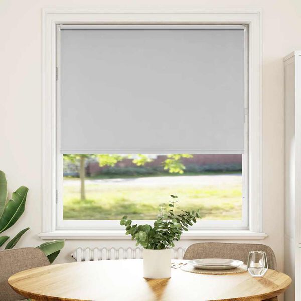 vidaXL Roller Blind Blackout Light Grey 95x130 cm Fabric Width 90.7 cm Polyester