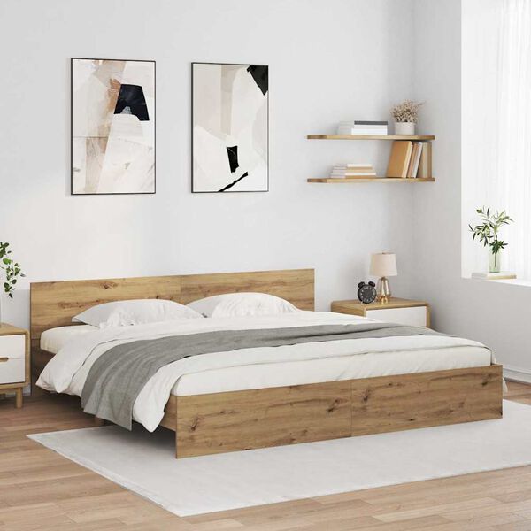 vidaXL Bed Frame Artisan Oak 180 x 200 cm Engineered Wood