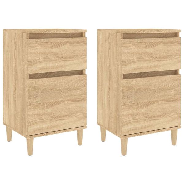 vidaXL Bedside Cabinets 2 pcs Sonoma Oak 40x35x70 cm