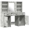 vidaXL Dressing Table Set 3 pcs Concrete Grey Engineered Wood