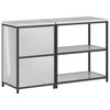 vidaXL Kitchen Storage Set with Shelf 2 pcs Silver Galvanised Steel