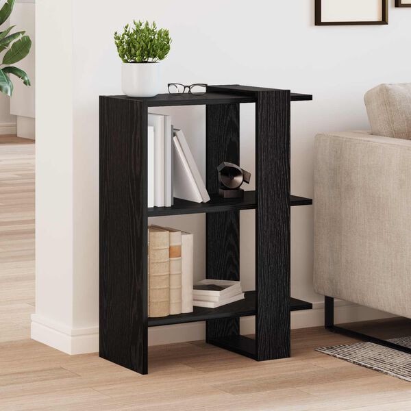 vidaXL Bookshelf Black Oak 52 x 25 x 71.5 cm Engineered Wood