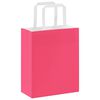 vidaXL Paper Bags 250 pcs with Handles Pink 18x8x22 cm