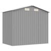 vidaXL Garden Storage Shed Grey Metal 204x132x186 cm