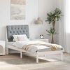 vidaXL Bed Frame with Upholstered Headboard White 80 x 200 cm