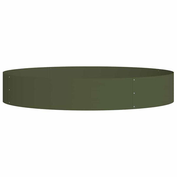 vidaXL Planter Ring Olive Green 120 x 120 x 20 cm Cold-rolled Steel