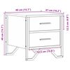 vidaXL Bedside Cabinets 2 pcs Grey Sonoma 40x41x40 cm Engineered Wood