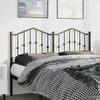 vidaXL Metal Replace Headboard Black 135 cm